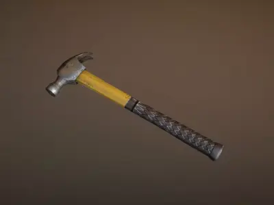 Hammer Low-poly 3D model 33