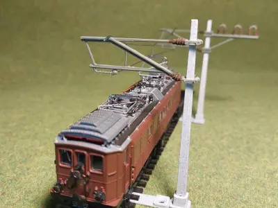 Catenery Poles Set D 1-87 FDM 3D print model