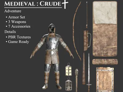 Medieval Collection Crude Adventure 3D Model Pack