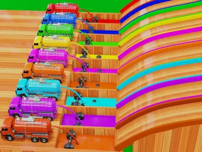 Vehicles Came out from Clay Boxes 3D model