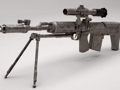 Dragunov SVU 3D model purchase