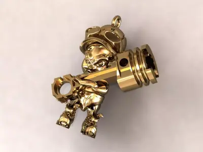 cartoon robots piston 45 3D print model