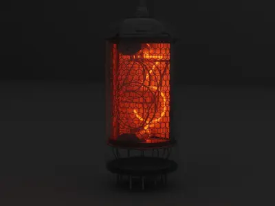 Nixie light bulb 3D model