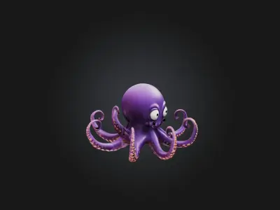 Cartoon Octopus 3D model