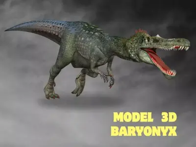 baryonyx Low-poly 3D model