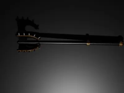 Steel mace Low-poly 3D model