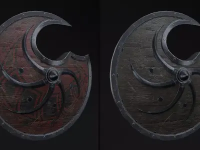 Medieval shield - Game Ready  Low-poly 3D model