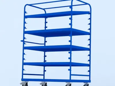 Adjustable portable cart 3D model