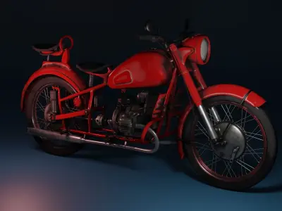 Motorcycle Ural K750  3D model