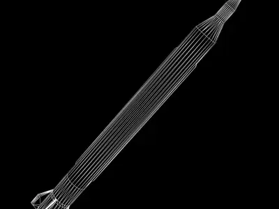 Iran Shahab 3M Missile Low-poly 3D model