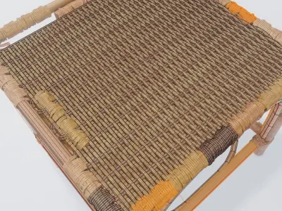 handmade weaved chair 3D model