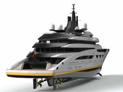 Enzo Luxury Yacht Dynamic Simulation 3D model
