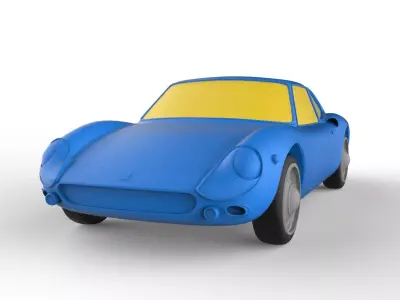 De Tomaso 1968 Classic Car 3D print model