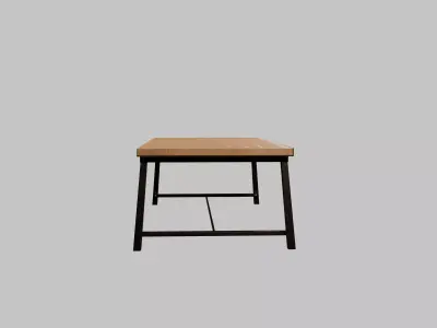 Industrial Coffee Table - Ultra-lightweight game-ready asset Low-poly 3D model