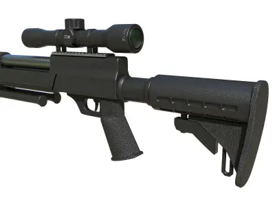 sniper 1 three air rifles 3D model