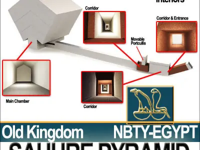 Ancient Egypt Pyramid Sahure 3D model