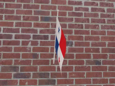 Flag of Panama 3D model