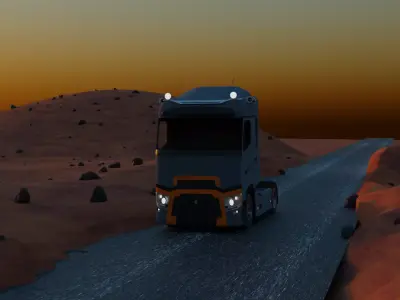 Renault Range T Low-poly 3D model