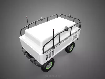 SMART COURIER ROVER ROBOT CART DELIVERY DRONE WAGON TROLLEY BOT 3D model