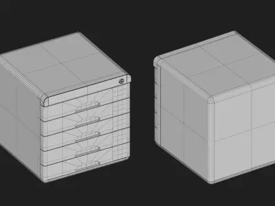Storage Box Low-poly 3D model shop