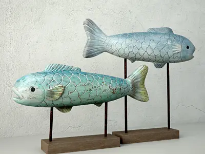 Ocean Fish Figure Set 3D model