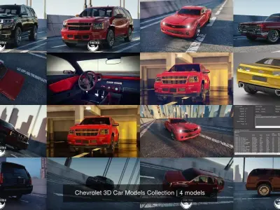 Chevrolet 3D Car Models Collection 3D Model Pack