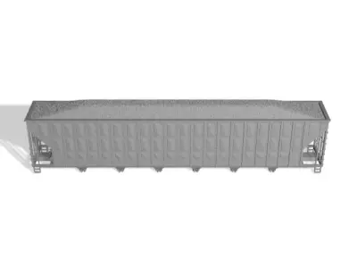 HO Greenville 100-Ton 7526 Cubic Foot Woodchip Hopper Load 3D print model