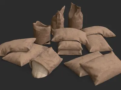 Generic Bags Assets Low-poly 3D model
