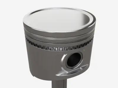 Piston with rod 3D model