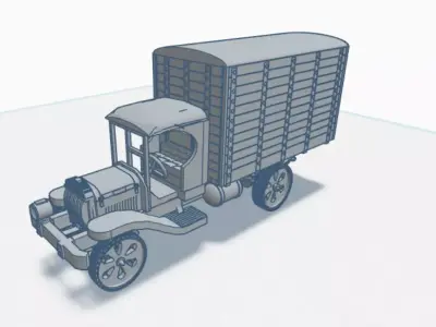 1920s era Delivery Van 3D print model