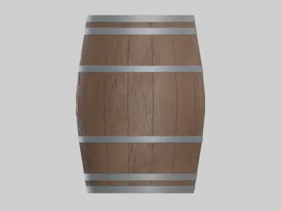 Heavy Toasted Lowpoly Bordeaux Barrel Low-poly 3D model