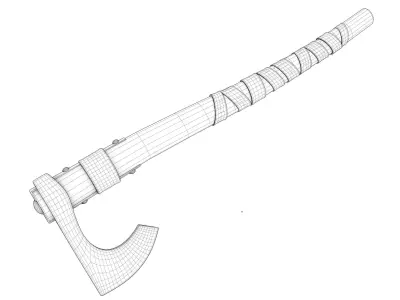 Viking weapon  Low-poly 3D model