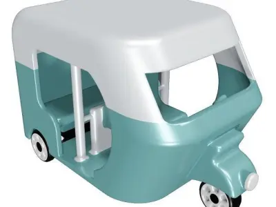 Mini Auto Rickshaw 3D model