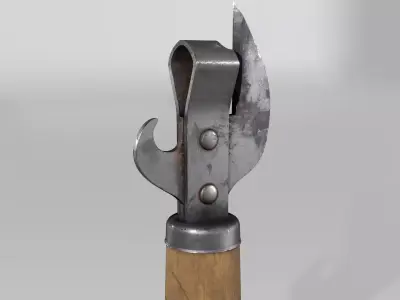 Can opener with LOD Low-poly 3D model