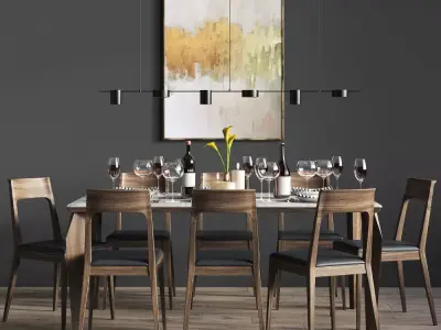 Dinning Set 21 3D model