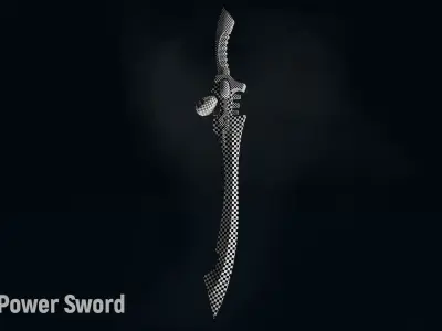 AC Eldar Power Sword Low-poly 3D model