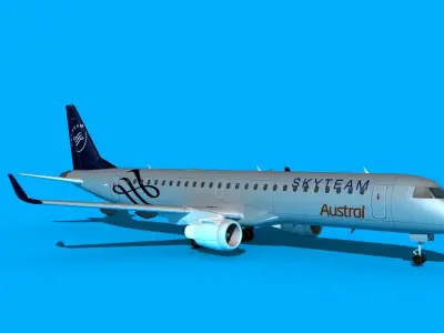 Embraer Emb-190 Austral Sky Team 3D model