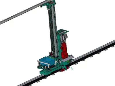 Automated Warehouse Storage System-Intelligent Racking Solutions 3D model
