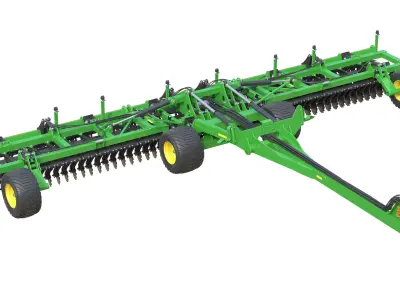 John Deere HSD Agricultural Tillage Low-poly 3D model