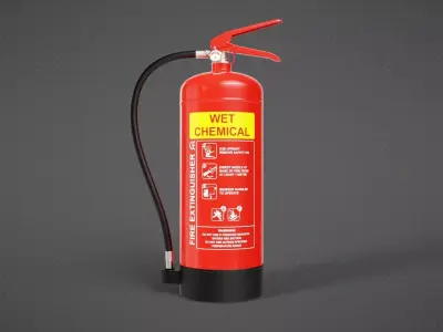 Wet Chemical Fire Extinguisher 3D model buy