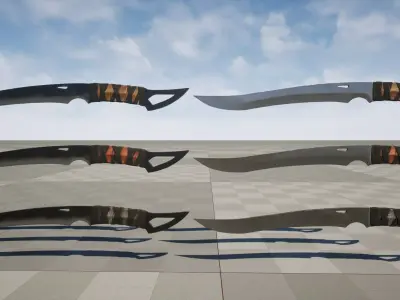 Combat Cleaver Low-poly 3D model