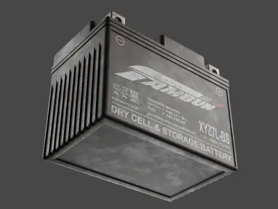 Motorcycle Battery Dirt Low-poly 3D model get