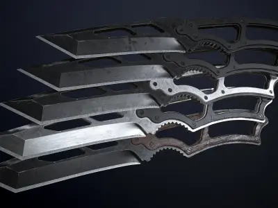 Tactical Knife Low-poly Game-ready PBR Low-poly 3D model