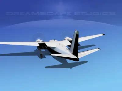 Aero Commander 500 V07 3D model