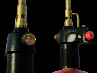 propane torch Low-poly 3D model