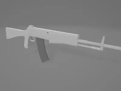 AN94 Model ak - rifle Free low-poly 3D model