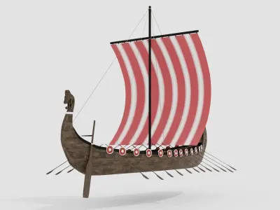 Viking Ship 3D model order