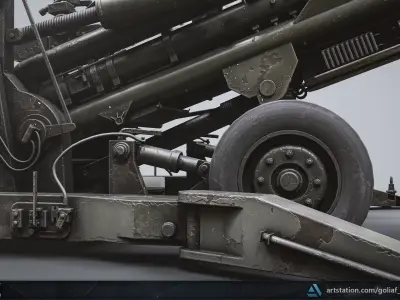 M777 Lightweight Towed Howitzer Low-poly 3D model