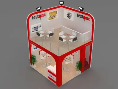 Exhibition Stand - ST0038 3D model