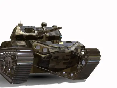 veiculo de combate automatizado  Low-poly 3D model